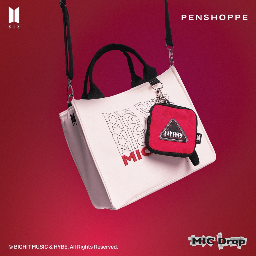 BTS x Penshoppe Strap Tote Bag Mic Drop Official