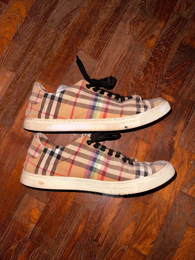 Burberry Rainbow Vintage Check Sneakers Men s Fashion Footwear Sneakers on Carousell