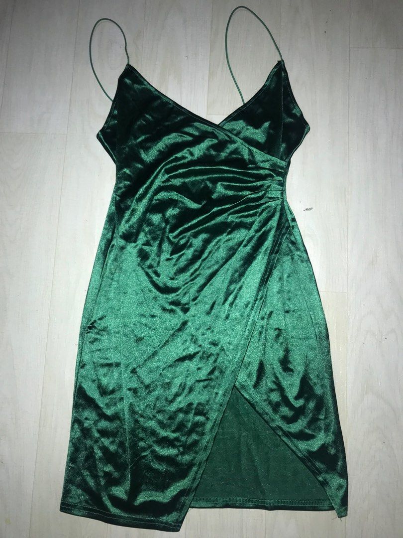 Cami draped crossover slip party hot sale dress