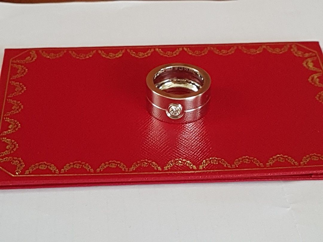 Cartier 18k Gold Diamond Wide Love Ring