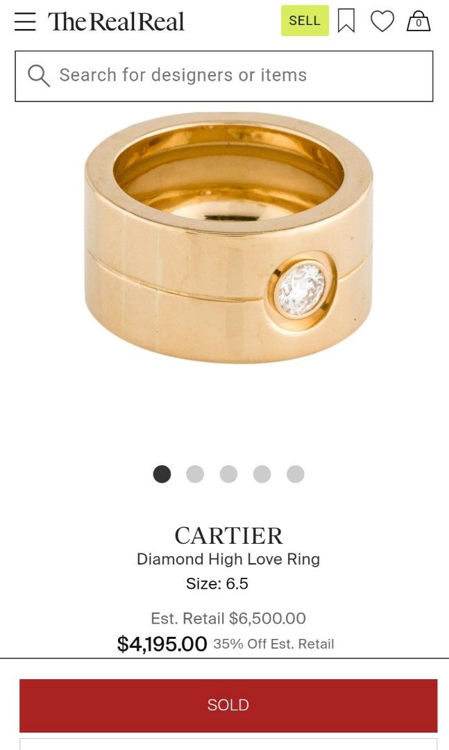 Cartier 18k Gold Diamond Wide Love Ring Women s Fashion Jewelry