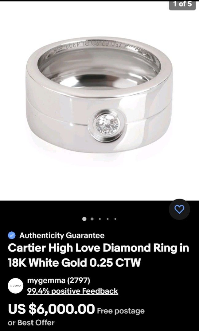 Cartier wide sales love ring