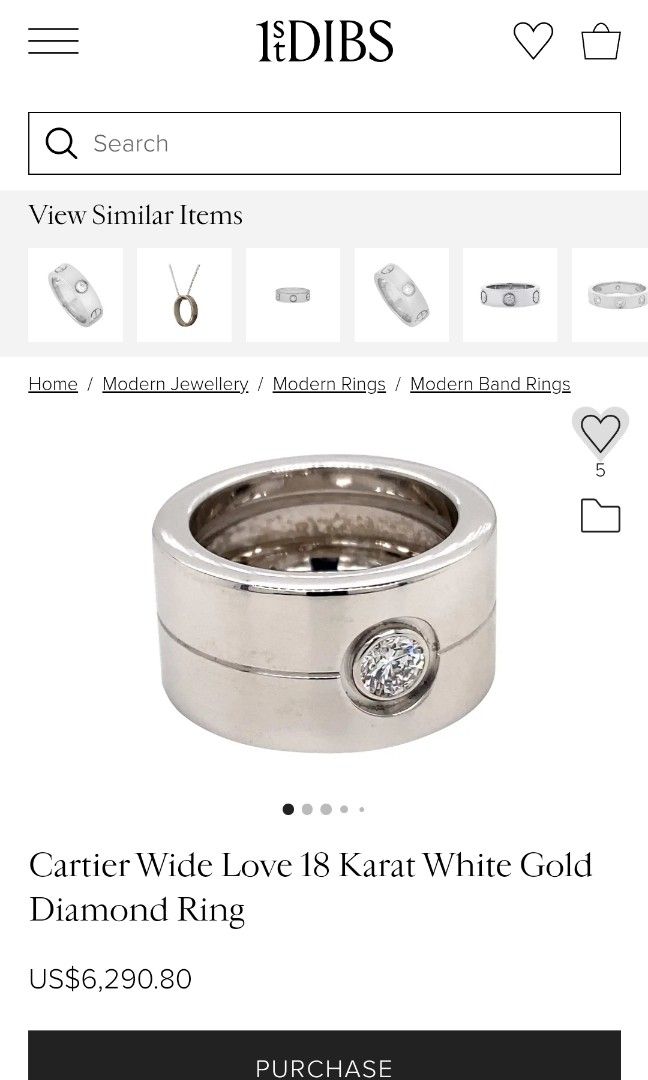 Cartier wide sales love ring