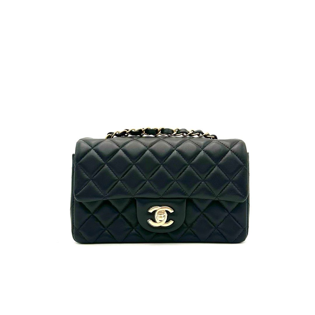 Chanel Mini Rectangle Flap (Black) - Brand New, Luxury, Bags