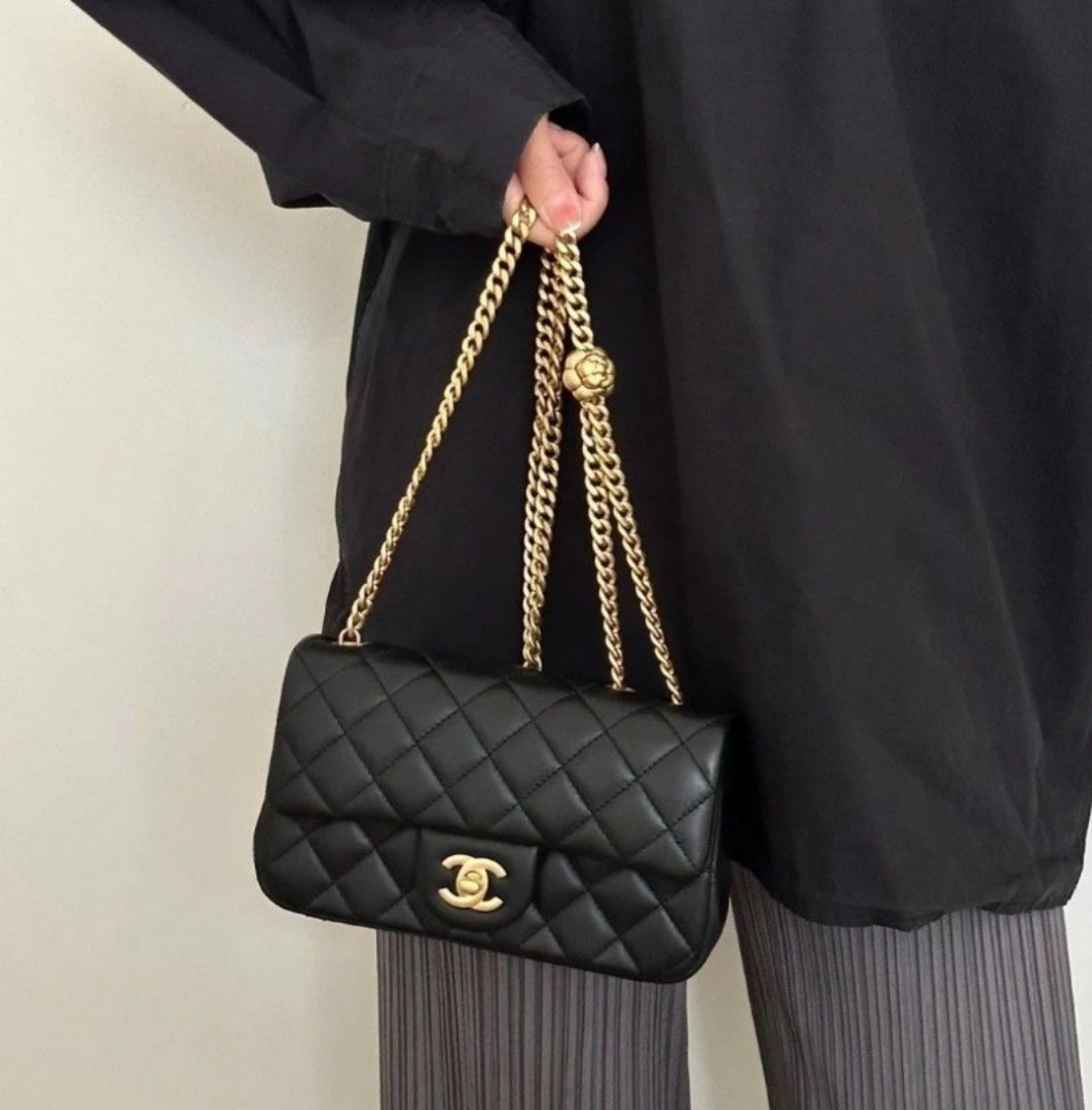 Chanel Mini Tweed Camellias 23K