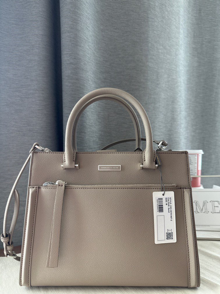 Charles & keith clearance double zip structured bag