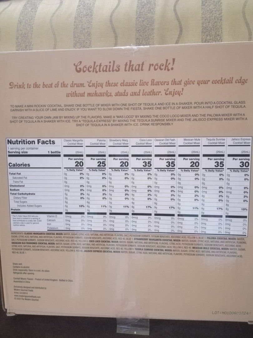 Cocktail mixers (vodka and tequila) on Carousell