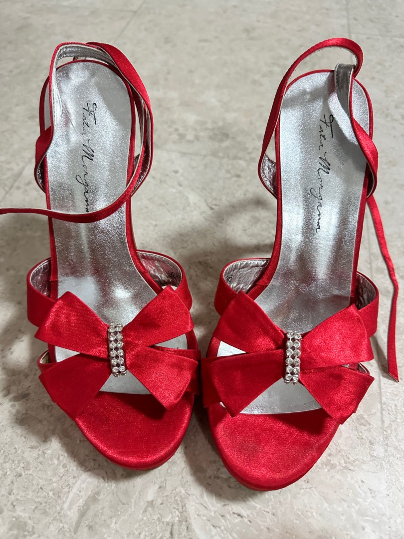 Red high sales heels size 5