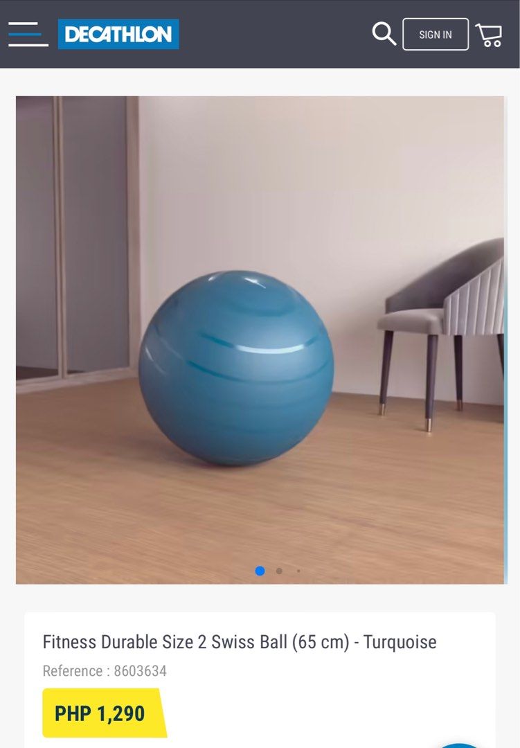 Decathlon hotsell fitball 65