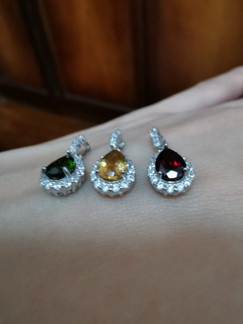 Garnet and sales citrine necklace