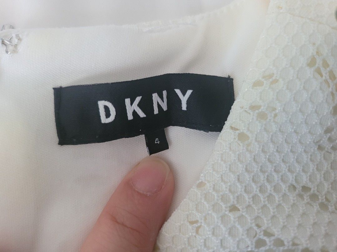 dkny white floral dress