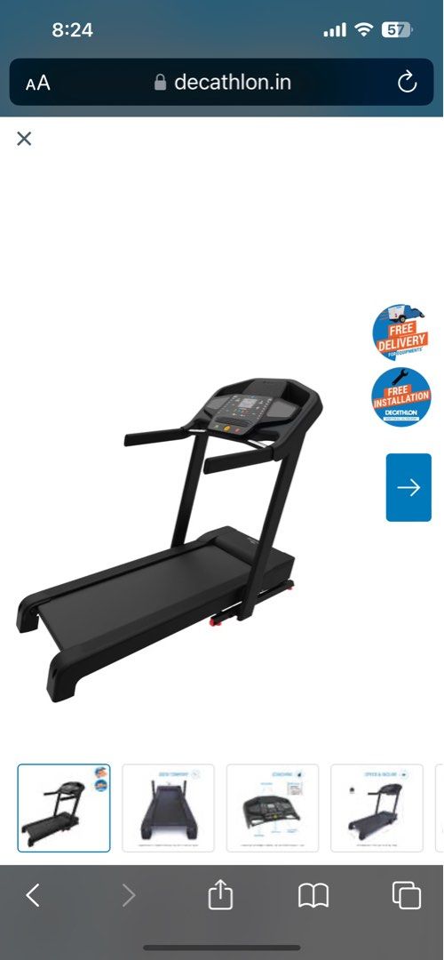 DOMYOS Treadmill T540C, Sports Equipment, Exercise & Fitness, Cardio