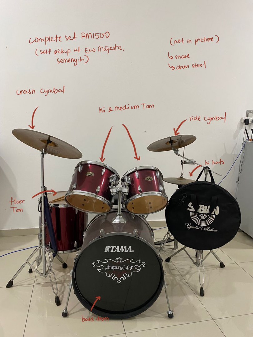 Tama Imperialstar Drum Set, Hobbies & Toys, Music & Media, Musical