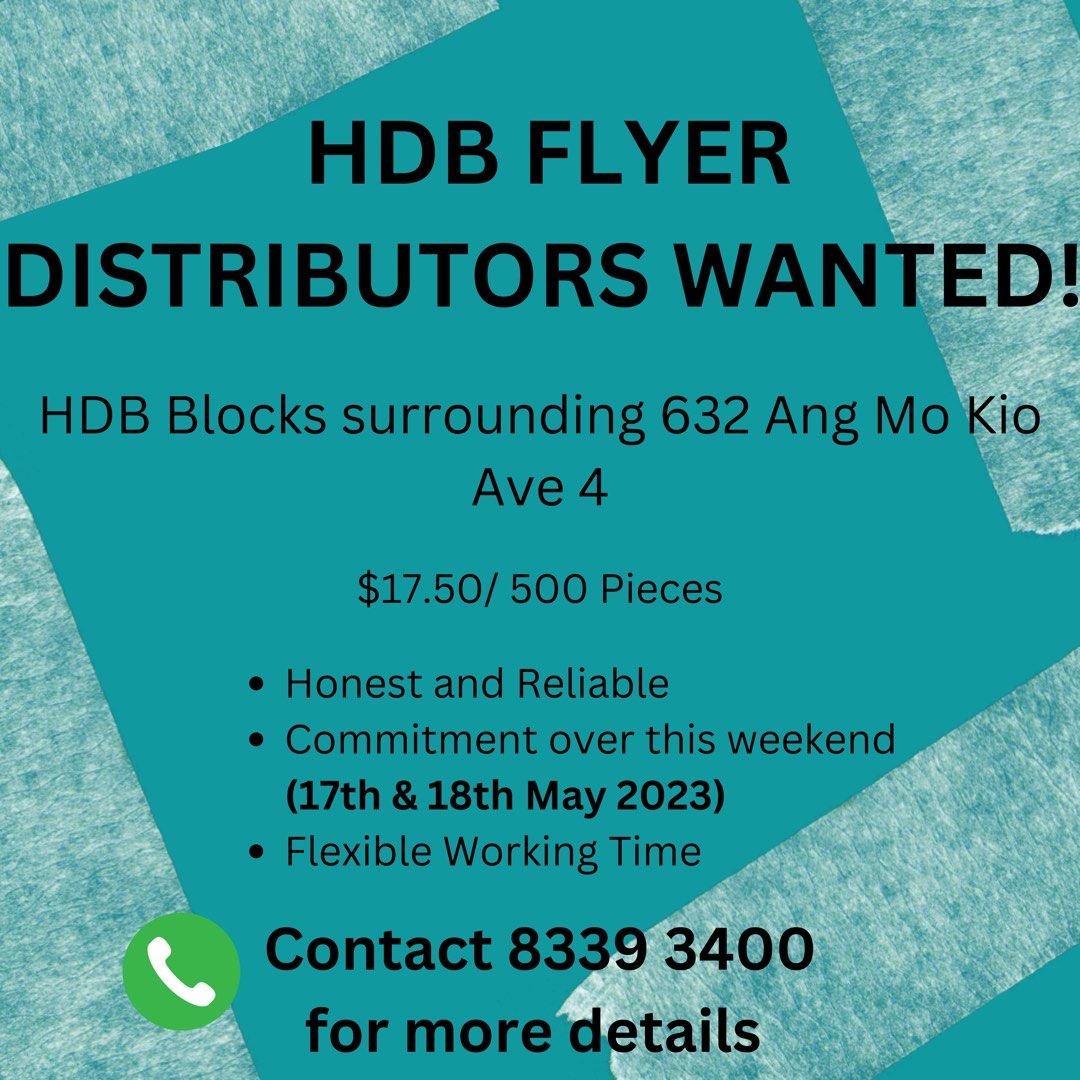 Flier Distributor, Jobs, Sales, Retail & Marketing on Carousell