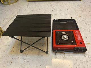 Folding Camping Table And Portable Gas Stove