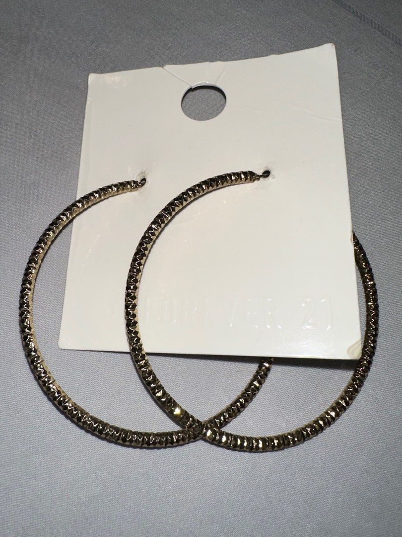 Forever 21 gold hoop earrings top