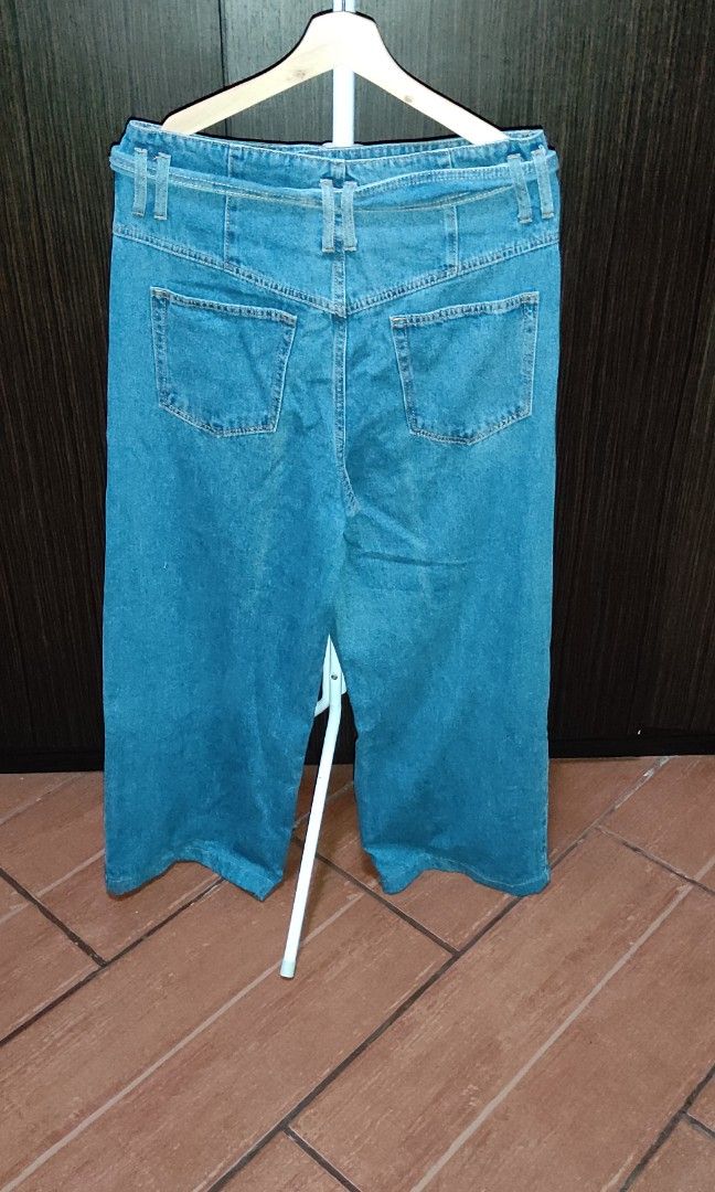 Forever 21 paper bag denim culotte