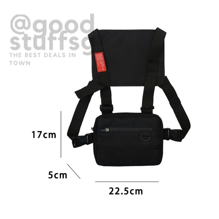 FREE New Chest Rig Men Bag Casual Function Outdoor Style Chest Bag Small Tactical Vest Bags Streetwear For Male Waist Bags Kanye Men s Fashion Bags Sling Bags on Carousell