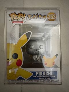 Funko Pop Games: Pokemon - 25th Anniversary Silver Pikachu Vinyl Figure #353