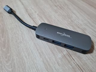 GOOJODOQ 4 in 1 USB C 3.0 Type C OTG Hub Adapter Extension