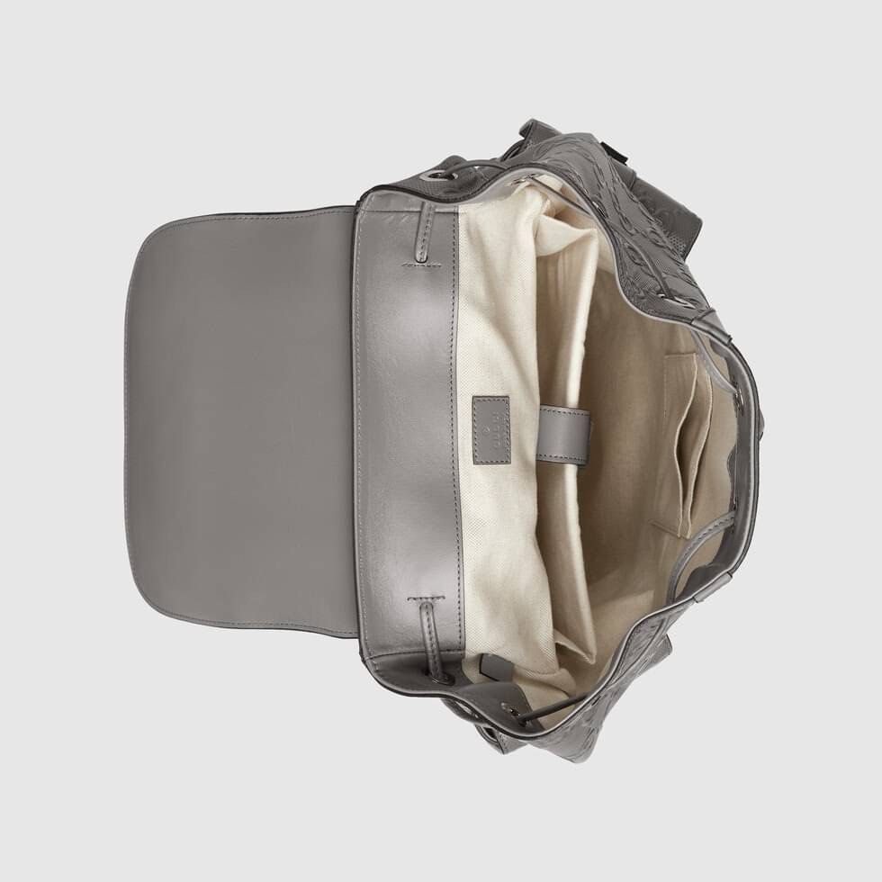 Gucci embossed on sale backpack