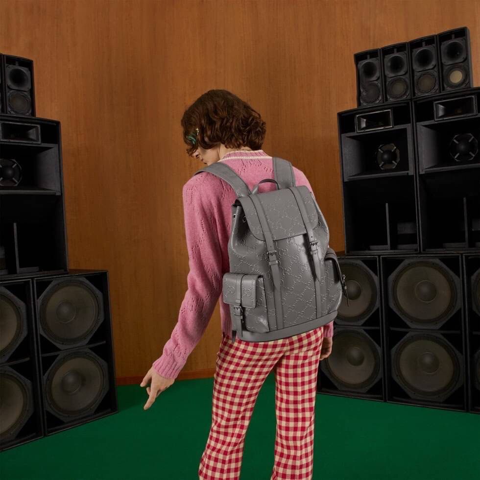 Gucci clearance embossed backpack