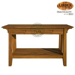 Handcrafted Solid Teak Wood Minimalist Console Table Furniture