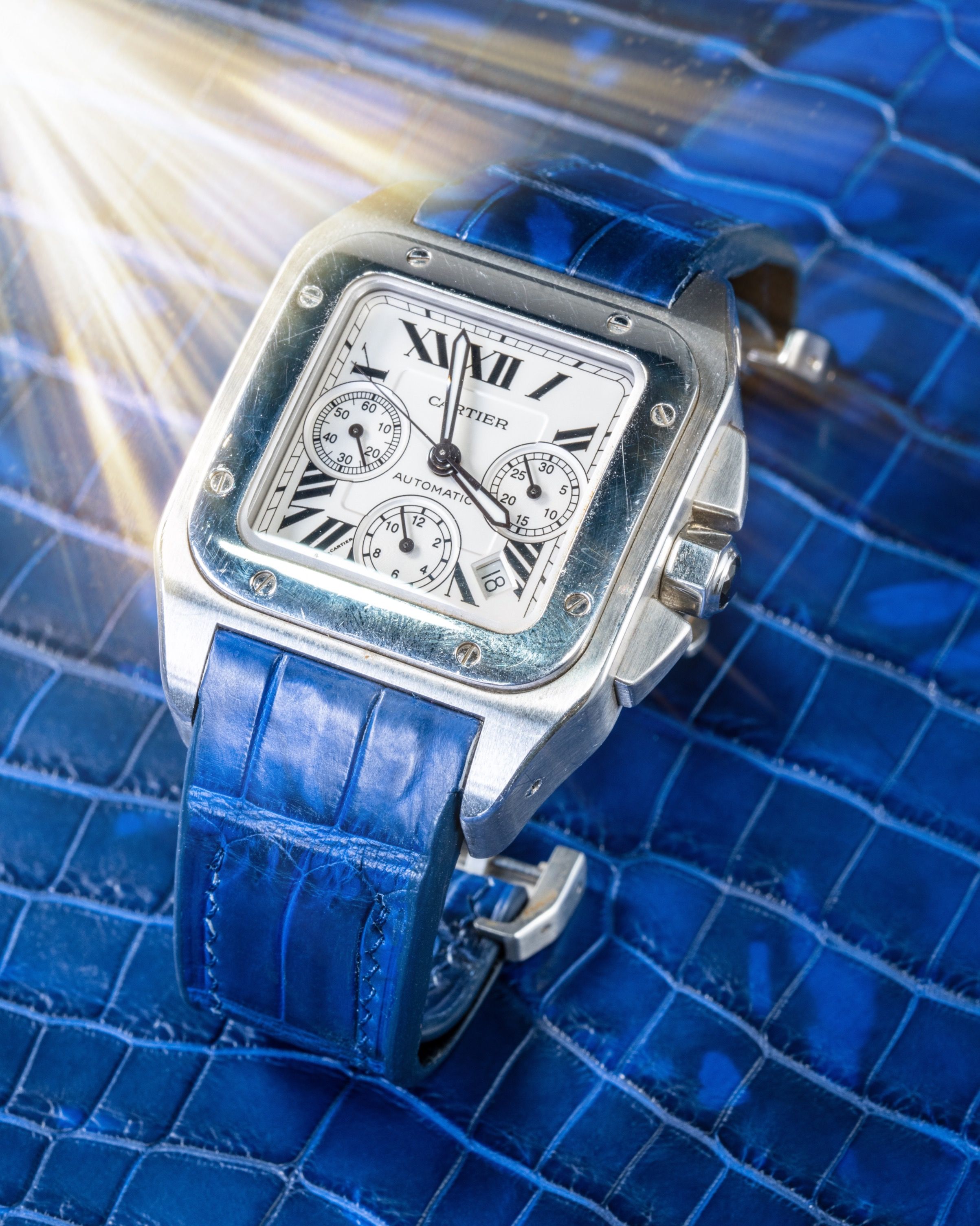 Cartier santos discount 100 w20073x8