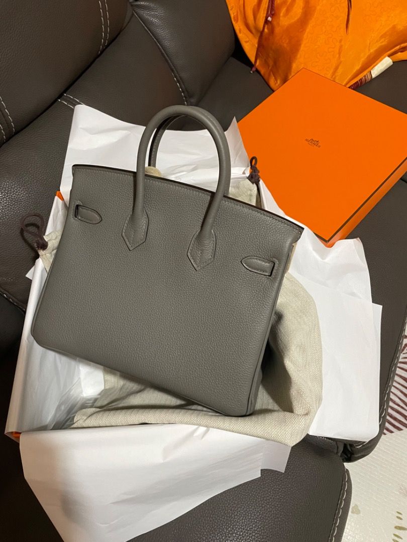 Hermès Togo Gris Pale Birkin 25 GHW, myGemma, HK