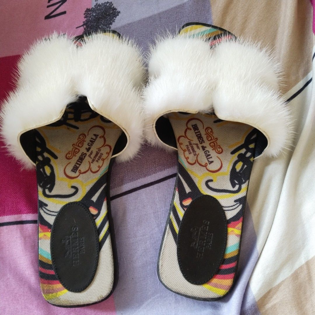 Hermes fur 2025 shoes