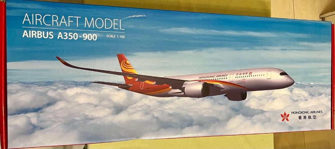 絶版~Hong Kong Airlines Airbus A350-900 (1:100), 興趣及遊戲, 玩具