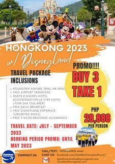 HONGKONG W/ DISNEYLAND BUY 3 GET 1 FREE PROMO!!!!!