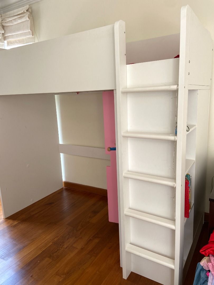 IKEA SMASTAD Loft Bed plus desk, Furniture & Home Living, Furniture