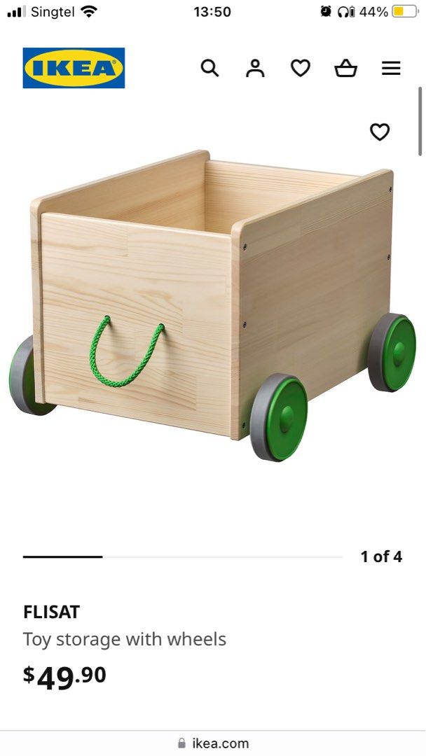 IKEA FLISAT Toy storage with wheels / Toy Wagon, Hobbies & Toys, Toys & Games on Carousell