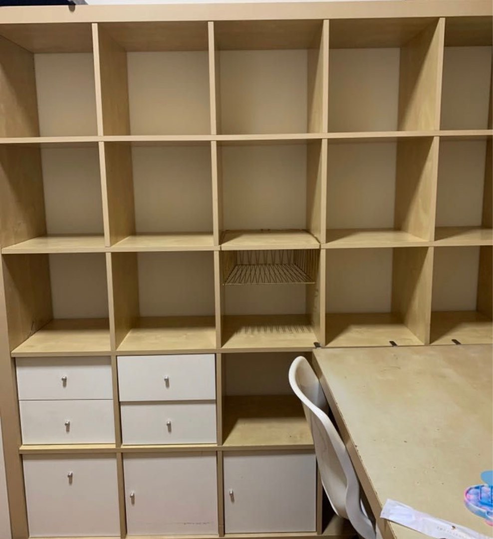 IKEA kallax 5x5 (2m x2m), Furniture & Home Living, Furniture, Shelves