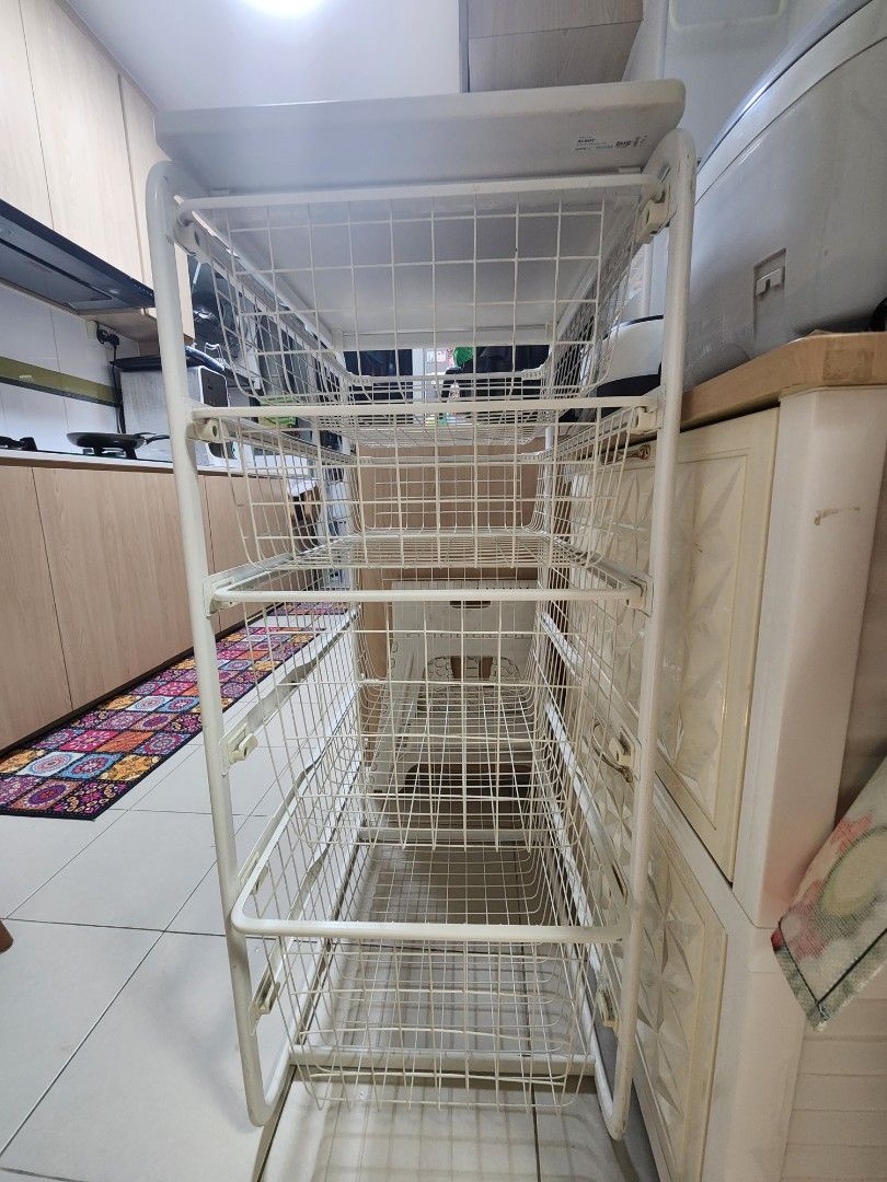 IKEA laundry basket shelf, Furniture & Home Living, Home Improvement