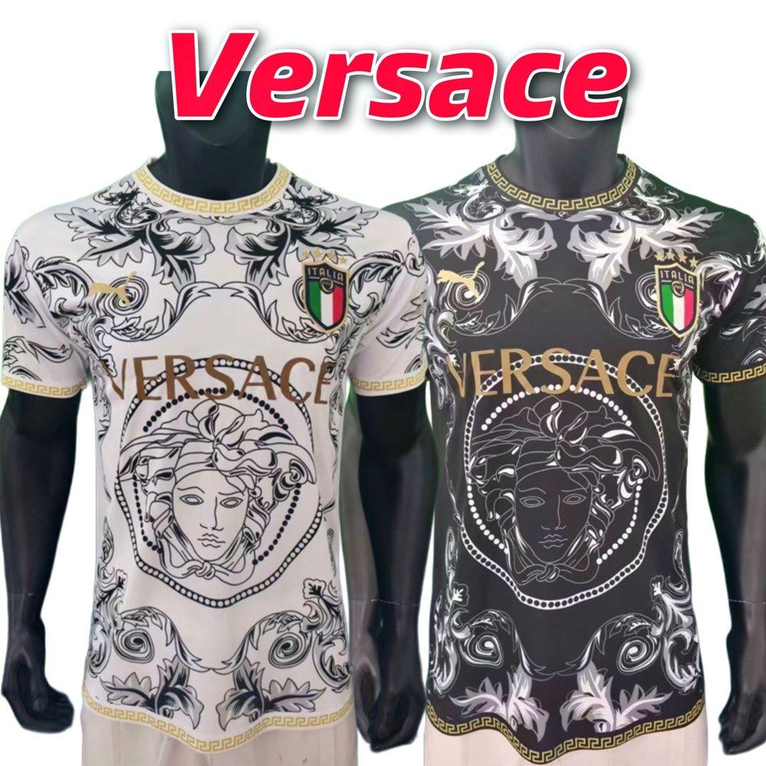 Italy X Versace white black Jersey 2023 Football Jersey