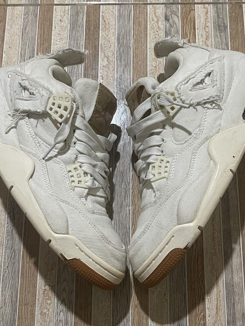 J4 levis Denim white Men s Fashion Footwear Sneakers on Carousell