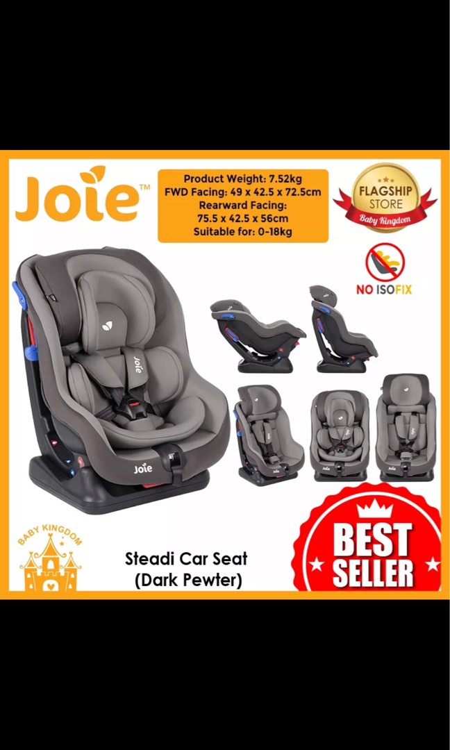 Joie Steadi Car Seat (Dark Pewter), Babies & Kids, Going Out, Car Seats