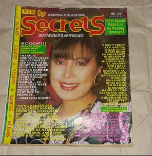 July 23 1992  Mariposa Publications Secrets  Collectible Magazine Sharon Cuneta Gabby Concepcion Robin Padilla Vina Morales Ariel Rivera  Collection