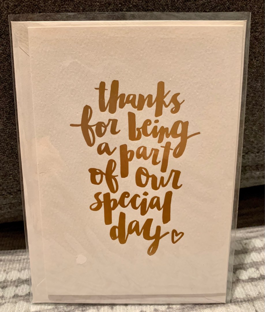 Kikki.K Brides Maid Thank You Card, Hobbies & Toys, Stationery & Craft