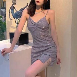 korean sexy blink mini dress 2373