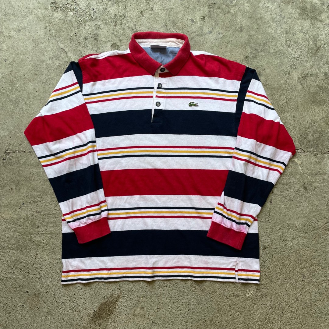 LACOSTE RUGBY POLO STRIPES on Carousell