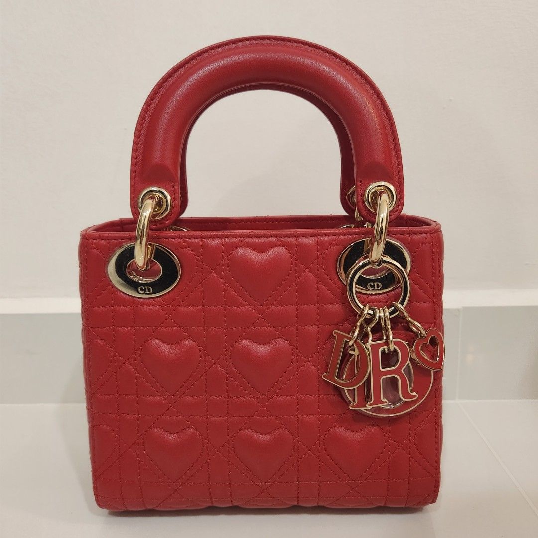 Lady Dior Mini Heart Cannage Stitching Luxury Bags Wallets on Carousell