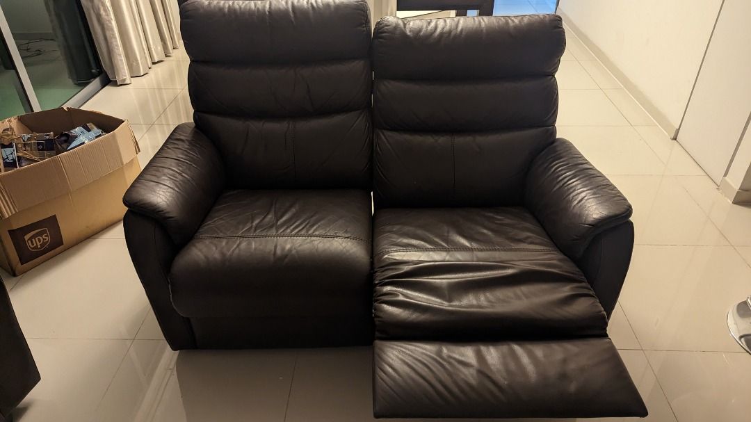 Leather Sofa With Leg Rest Furniture