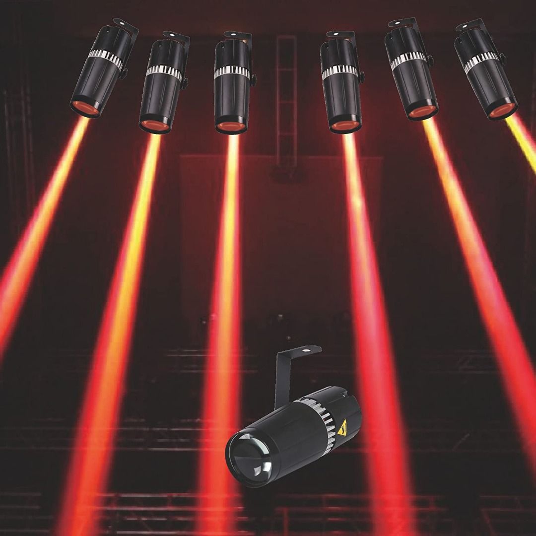 Faretto LED RGB 9W Per Discoteca | Proiettore Per Palla Specchio | Effetti Luce Con DMX E Cambio Colori - Foto 4