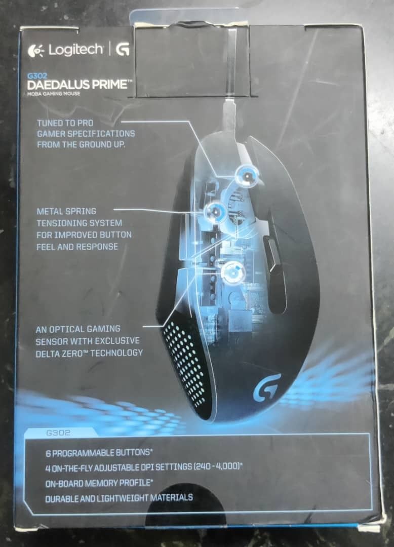 Logitech G302 Daedalus Prime MOBA Gaming Mouse, Computers & Tech, Parts &  Accessories, Mouse & Mousepads on Carousell