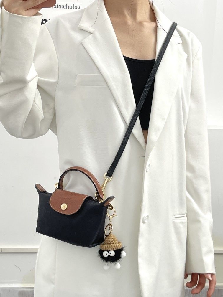 Longchamp Le Pliage Pouch with Handle, Luxury, Bags & Wallets on Carousell