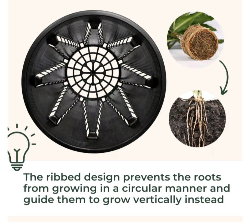 Lot of 3 Sprout Lab anti spiral plant pots for aroids and orchids