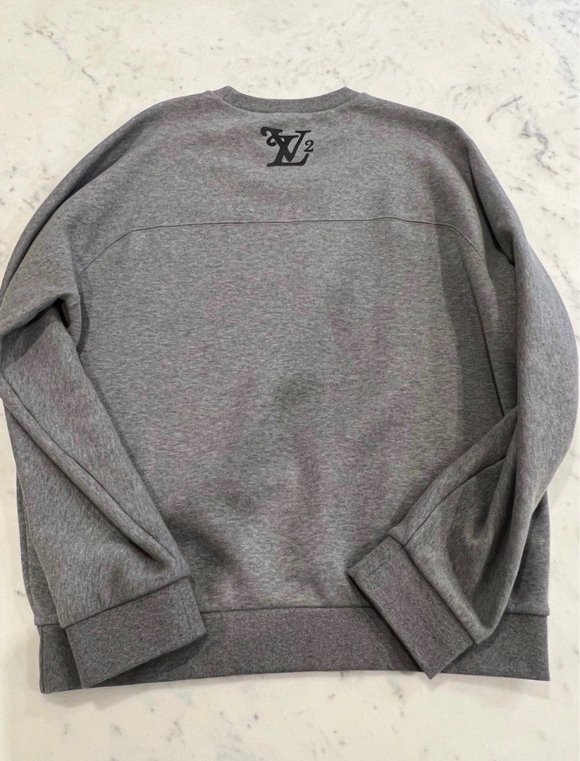 Louis Vuitton X Nigo Men's Grey Squared Lv Sweatshirt Uk Size L Grey, 035700110347